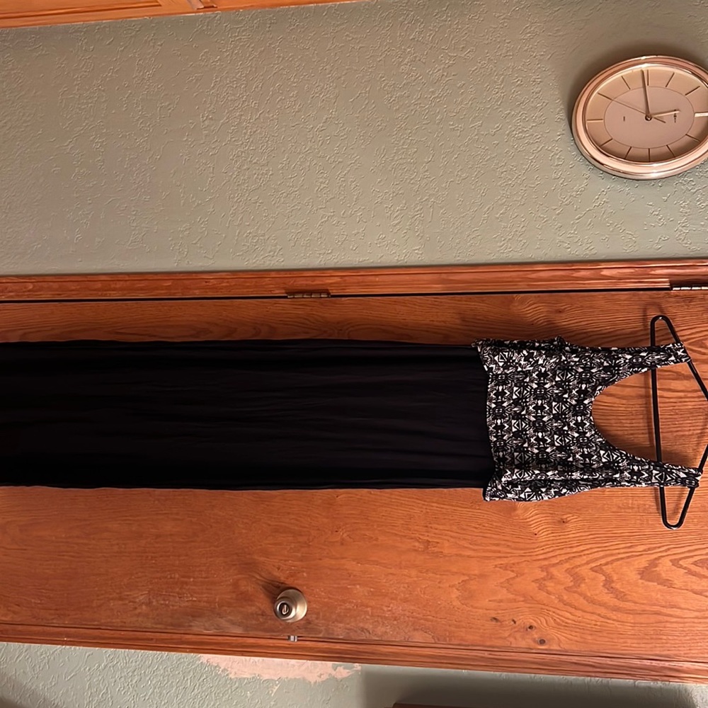Black and white maxi dress